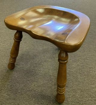 Vintage Tell City Milking Stool Solid Maple 48 Andover