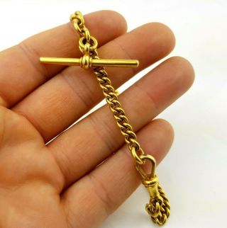 Antique Rolled Gold ' SP&S ' Graduated Albert Watch Chain 2