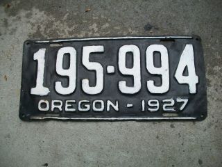 Antique Vintage Rare Portland,  Oregon 1927 License Plate.