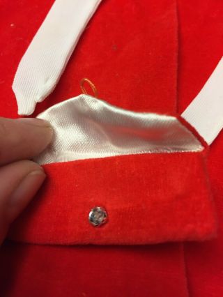 Vintage Barbie Red Velvet Opera Coat W Hat Long White Gloves Holiday Xlnt Cond 2