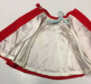 Vintage Barbie Red Velvet Opera Coat W Hat Long White Gloves Holiday Xlnt Cond 8
