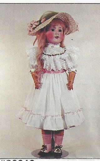 25 - 26 " Antique - Modern French Bru/jumeau Doll Yoke Dress Underwear Pattern German