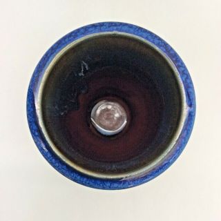 Bourne Denby Danesby - Ware Vase England Cobalt Blue Drip Glaze Stoneware 1920s 5