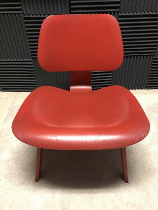 Eames Herman Miller Lcw Lounge Chair Wood Red Stain Dwr