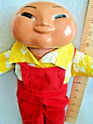 TARO PATCH VINTAGE ORIENTAL BOY DOLL.  PRE OWNED AND ADORABLE 4