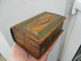 A Georgian French Prisoner Of War Straw Work Book Design Box C1810