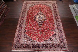 Vintage Traditional Floral Oriental Hand - Knotted 10x14 BIG Rug 2