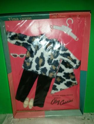 Vintage Oleg Cassini Leopard Coat Fashion For 12 " Tina Cassini Doll