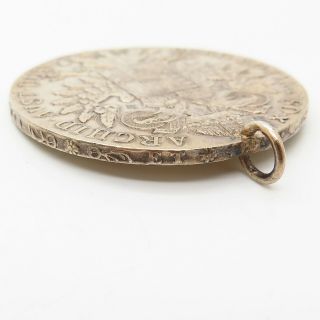 850 Silver Antique Georgian Austria Maria Theresa Thaler Coin Pendant 7