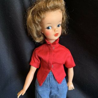 1960 ' s Vintage Ideal Tammy doll BS - 12 3 High Color Paint Full Brown Hair VGC 8