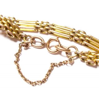 Vintage Or Antique Rolled Gold Gate Bracelet