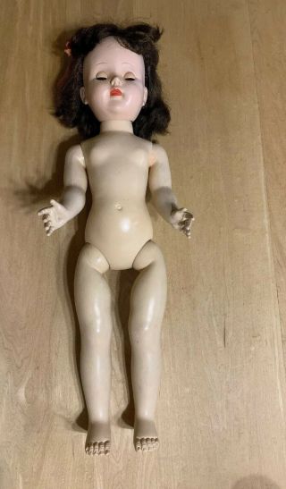 American Character Hard Plastic,  Brunette Walker Doll - Nude - Sweet Sue Perhaps