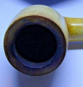 Antique BBB Meerschaum / Silver Collar and Amber Cased Pipe - 1897 4