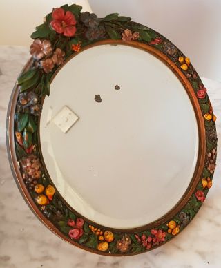 Vintage Art Deco Barbola Flower Frestanding Mirror/dressing Table