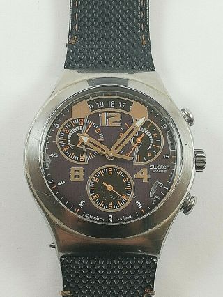 Vintage Swatch Irony Ag 2008 Chronograph Swiss Quartz Watch 4 Jewels