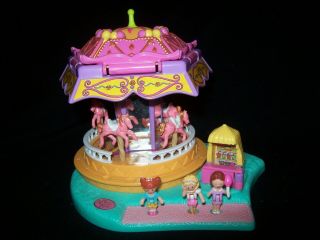 Euc 100 Complete Vintage Polly Pocket Spin Pretty Carousel 1996