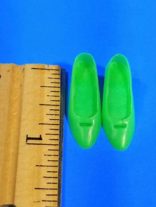 RARE Barbie / Francie Doll Green Cut Out Heels Vintage 1960 ' s 2