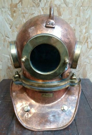 Vintage Maritime Russian 3 Bolt Deep Sea Diving Helmet Authentic
