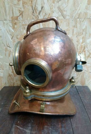 Vintage Maritime Russian 3 Bolt Deep Sea Diving Helmet Authentic 2