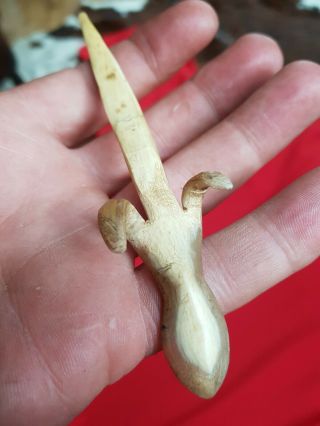 ANTIQUE SOUTH AFRICAN ZULU BONE SNUFF SPOON RARE COLLECTABLE 4