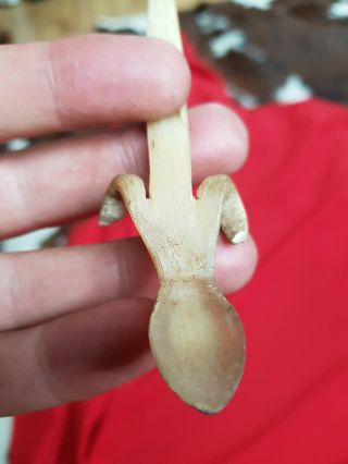 ANTIQUE SOUTH AFRICAN ZULU BONE SNUFF SPOON RARE COLLECTABLE 8