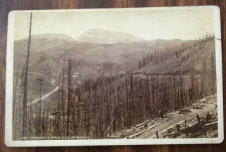 Antique W.  H.  Jackson,  Denver Co Cabinet Card Photo,  Marshall Pass And Mt.  Ouray