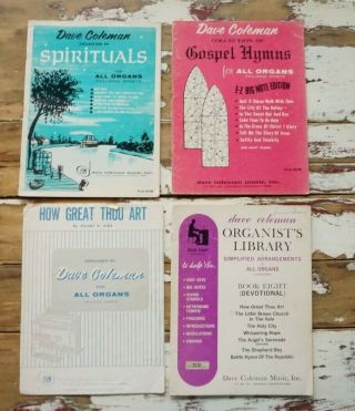 Vintage Dave Coleman Spinet Organ Method Book 8 How Great Thou Art Gospel Hymns