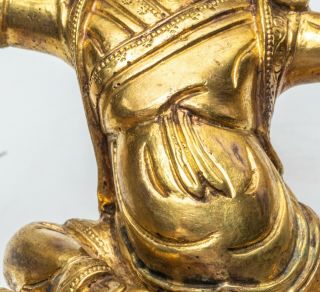 19th Chinese Antique Sino - Tibetan Gilt Bronze Buddha Figure 5