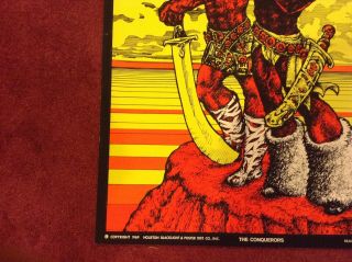 The Conquerors Houston Blacklight Vintage Poster Psychedelic 1969 Goode 4