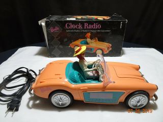 Vintage 1996 Barbie 1962 Austin Healey Convertible Clock Radio