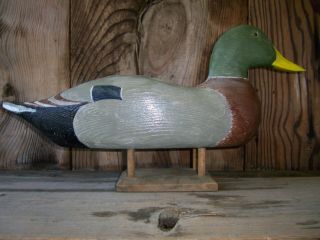 Antique - Vintage - Factory - Mallard - Old - Wooden Duck Decoy