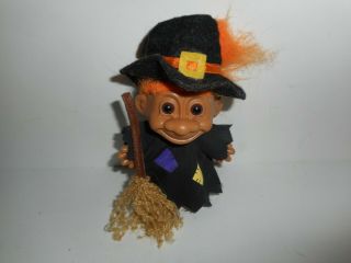 Vintage Russ Halloween Witch Troll Doll 5in