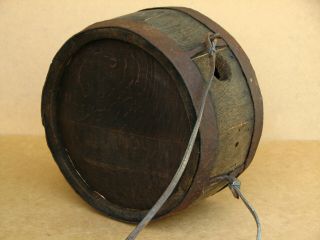 Old Antique Primitive Wooden Wood Barrel Vessel Keg Canteen Cask Farm Early 20th 3