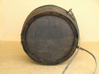 Old Antique Primitive Wooden Wood Barrel Vessel Keg Canteen Cask Farm Early 20th 4