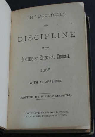 Antique Rare Book The Doctrines Of Discipline Methodist Episcopal Church 1888 5