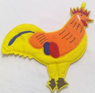 Chicken Pot Oven Mitt Kitchen Home Decoration Rooster Country Antique Vintage