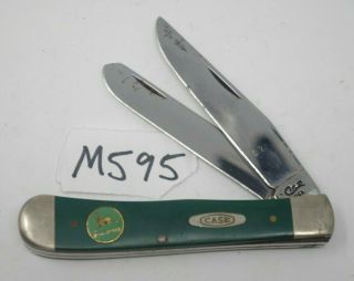Case Xx Green Trapper Pocket Knife Antique Hunter 6254 Ss Bone Usa John Deere