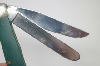 Case XX Green Trapper Pocket Knife Antique Hunter 6254 SS Bone USA John Deere 4
