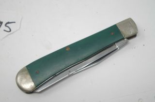 Case XX Green Trapper Pocket Knife Antique Hunter 6254 SS Bone USA John Deere 7