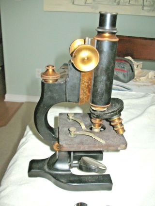 Antique Spencer Microscope - 3 Objectives,  2 Extra Eyepieces,  Substage