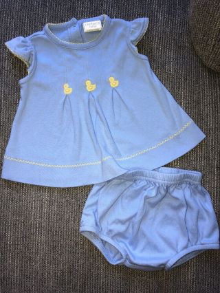 Carters Baby Girls Dress Set Boomers Ducky Reborn Size 0 - 3m Vintage