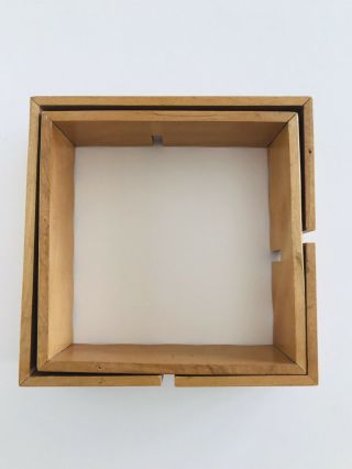 Vintage Small Mid Century Modern Wall Shelf Decor Geometric Wood MCM 8” Squares 6