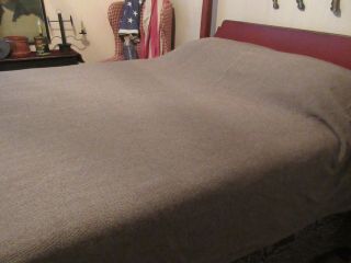 Family Heirloom Weavers Bed Coverlet Brown Stripe