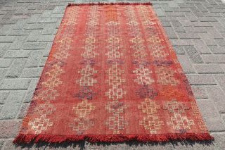 Anatolia Small Kilim Rug Door Mat Bedroom Kelim Tapis 37,  7 " X59 " Area Rugs Carpet