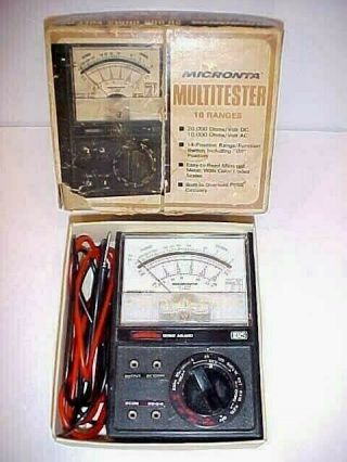 Vintage 1980s Micronta Multitester 18 Ranges No.  22 - 201b Two Jewel Meter Vg Cond