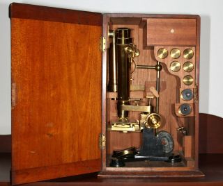 Antique R.  Field & Son Microscope Circa 3rd Qtr 19th Century