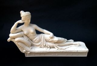 Erotic Marble Sculpture Of Paulina Borghese,  After Antonio Canova.  Art,  Gift.