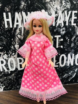 Dawn Pippa Vintage Clone Doll Fashion - Triki Miki Pink With Dots Dress/gown