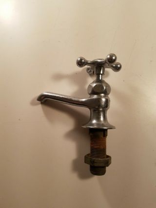 Antique Vintage Crane Chrome Hot Water Faucet