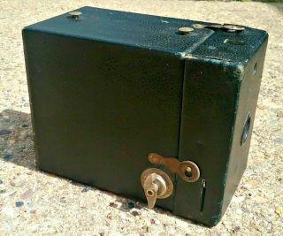 Antique Eastman Kodak No 2 Brownie Box Camera In Black Uses 120 Film